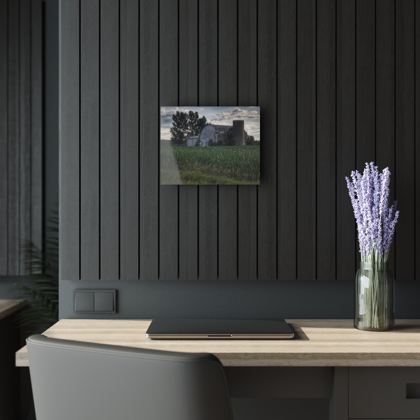 U R There Photography Genesee Road White Rustic Farmhouse Acrylic Wall Print