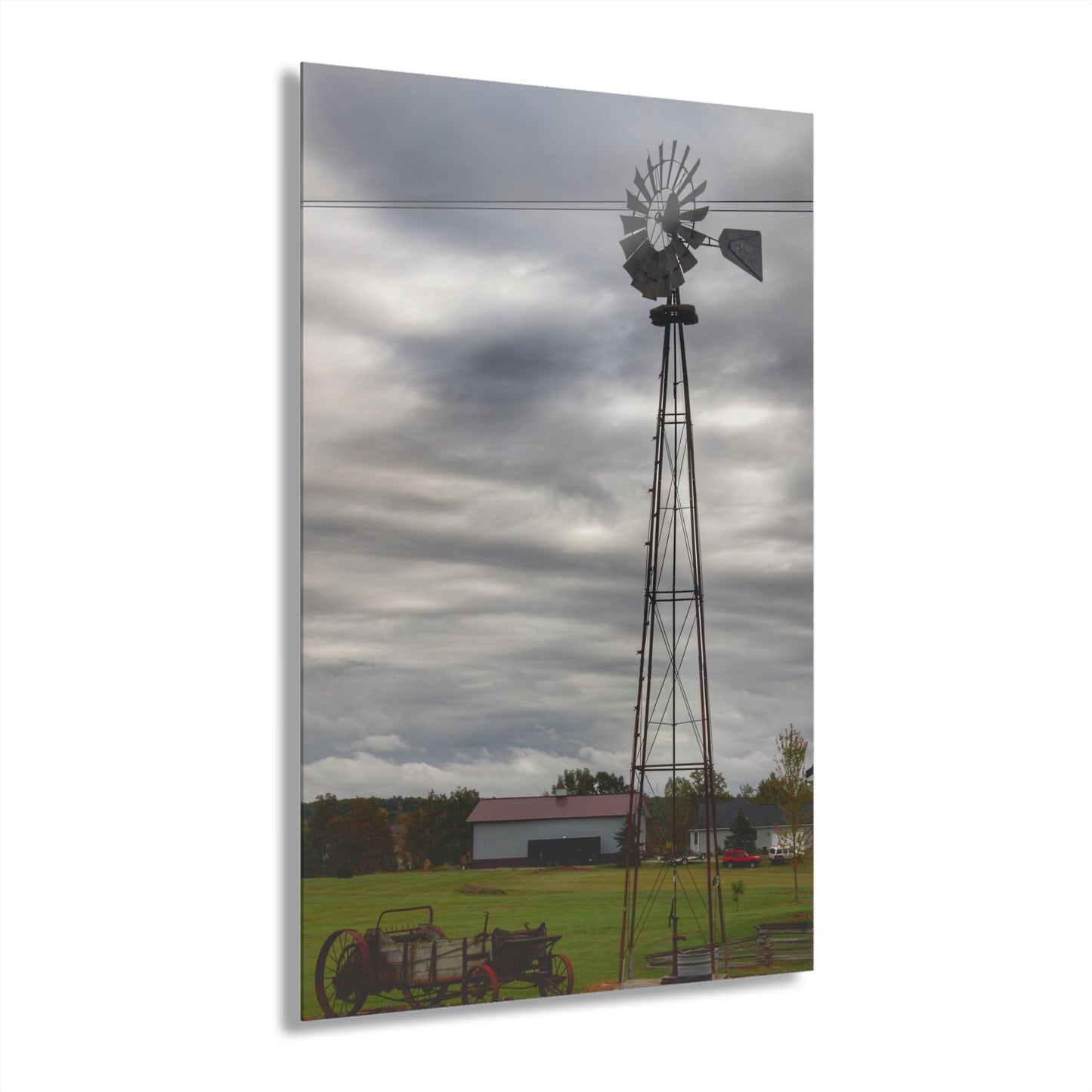U R There Photography Valentine Road Windmill Rustic Farmhouse Acrylic Wall Print