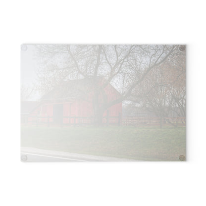 U R There Photography M-21 Roadside Stable I Rustic Farmhouse Tempered-Glass Cutting Board