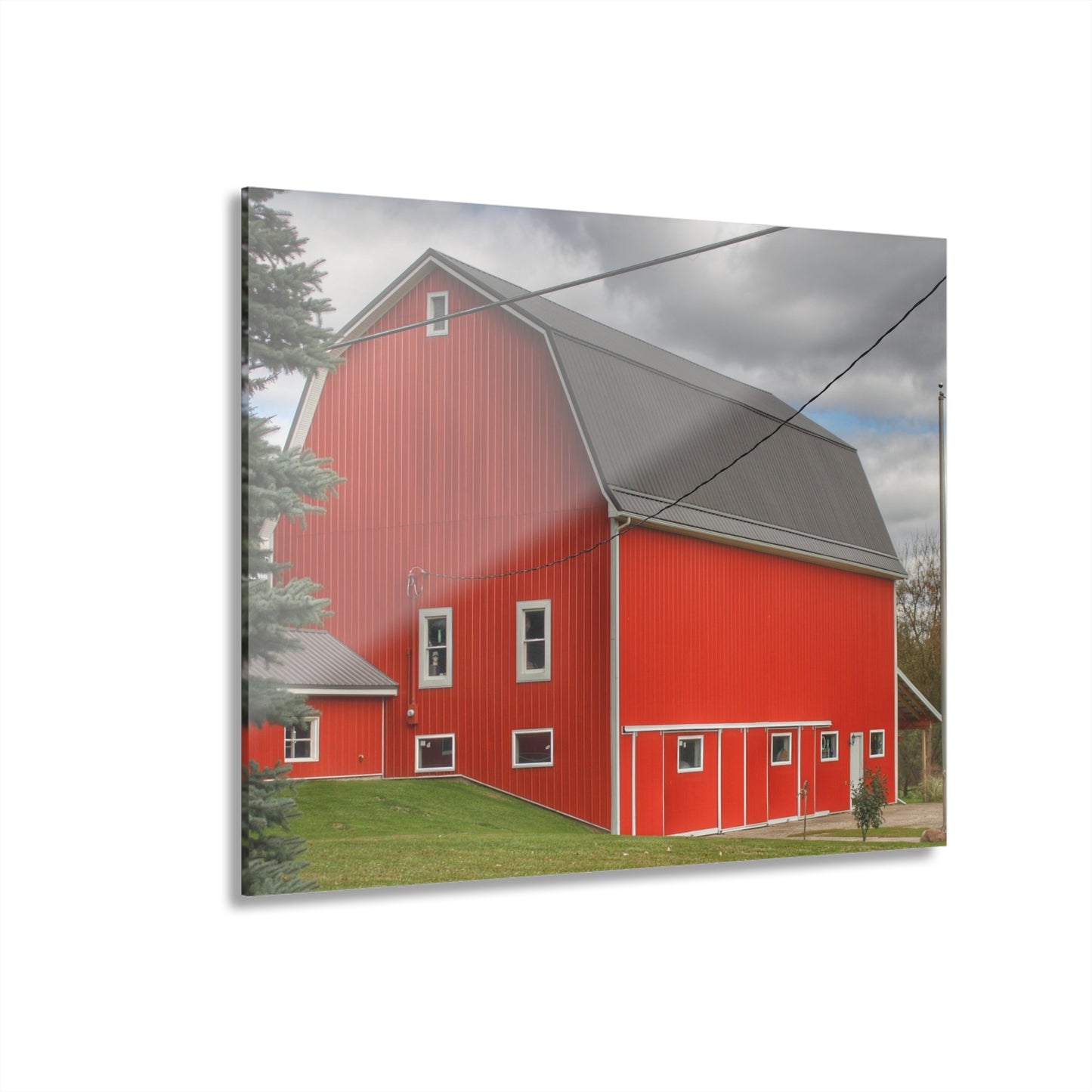 U R There Photography Connell Road Modern Red Rustic Farmhouse Acrylic Wall Print