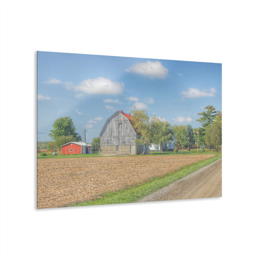 U R There Photography Sheridan Line Road Grey I Rustic Farmhouse Acrylic Wall Print