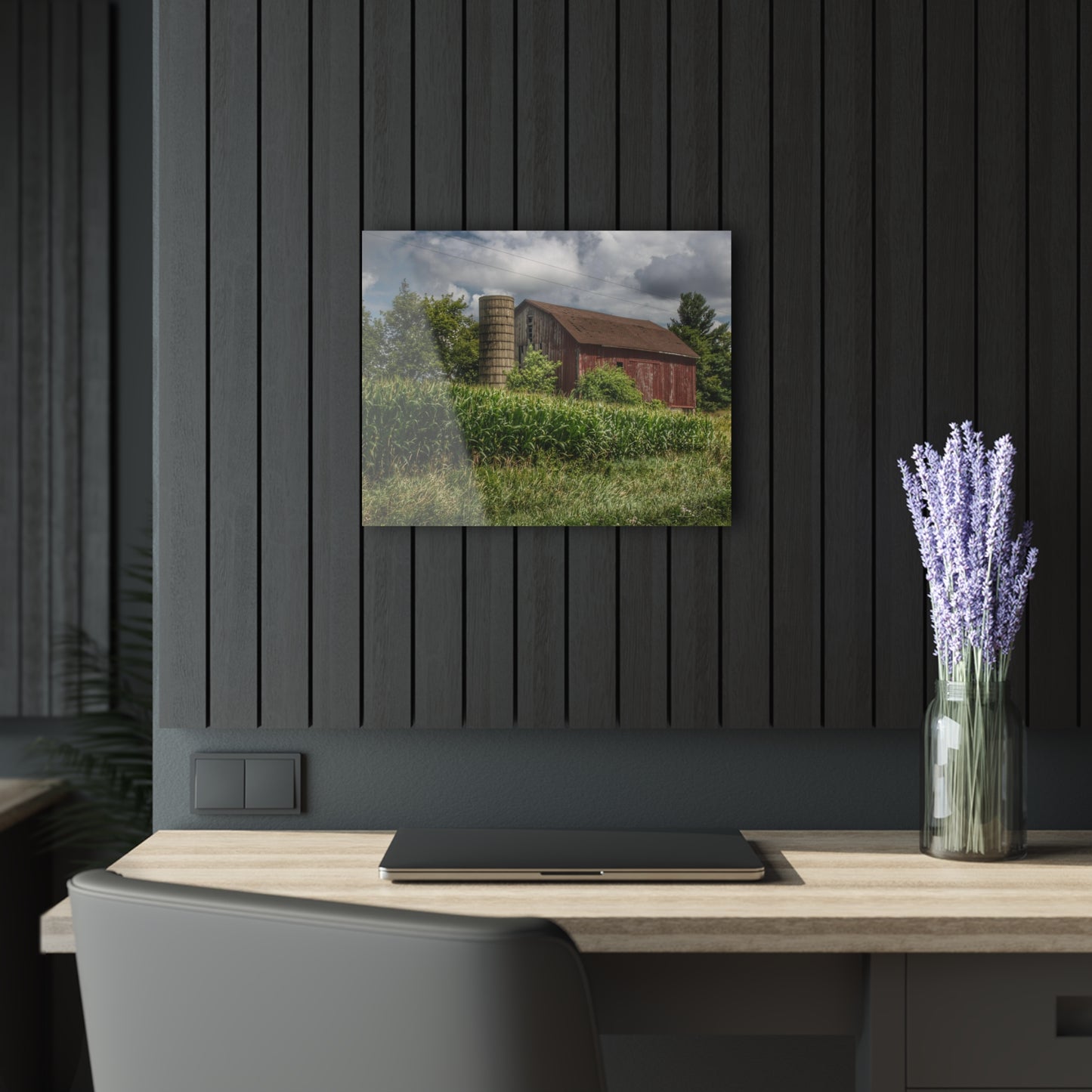 U R There Photography Armstrong Road Red III Rustic Farmhouse Acrylic Wall Print