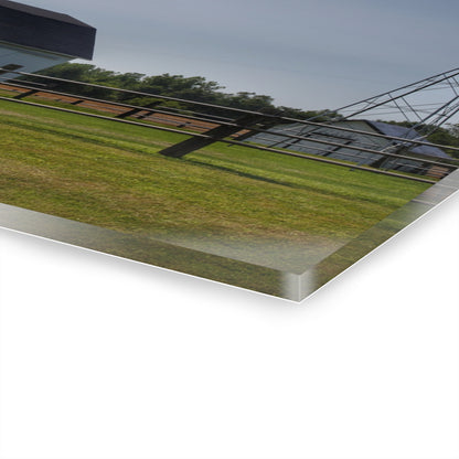 U R There Photography M-90 White and Windmill II Rustic Farmhouse Acrylic Wall Print