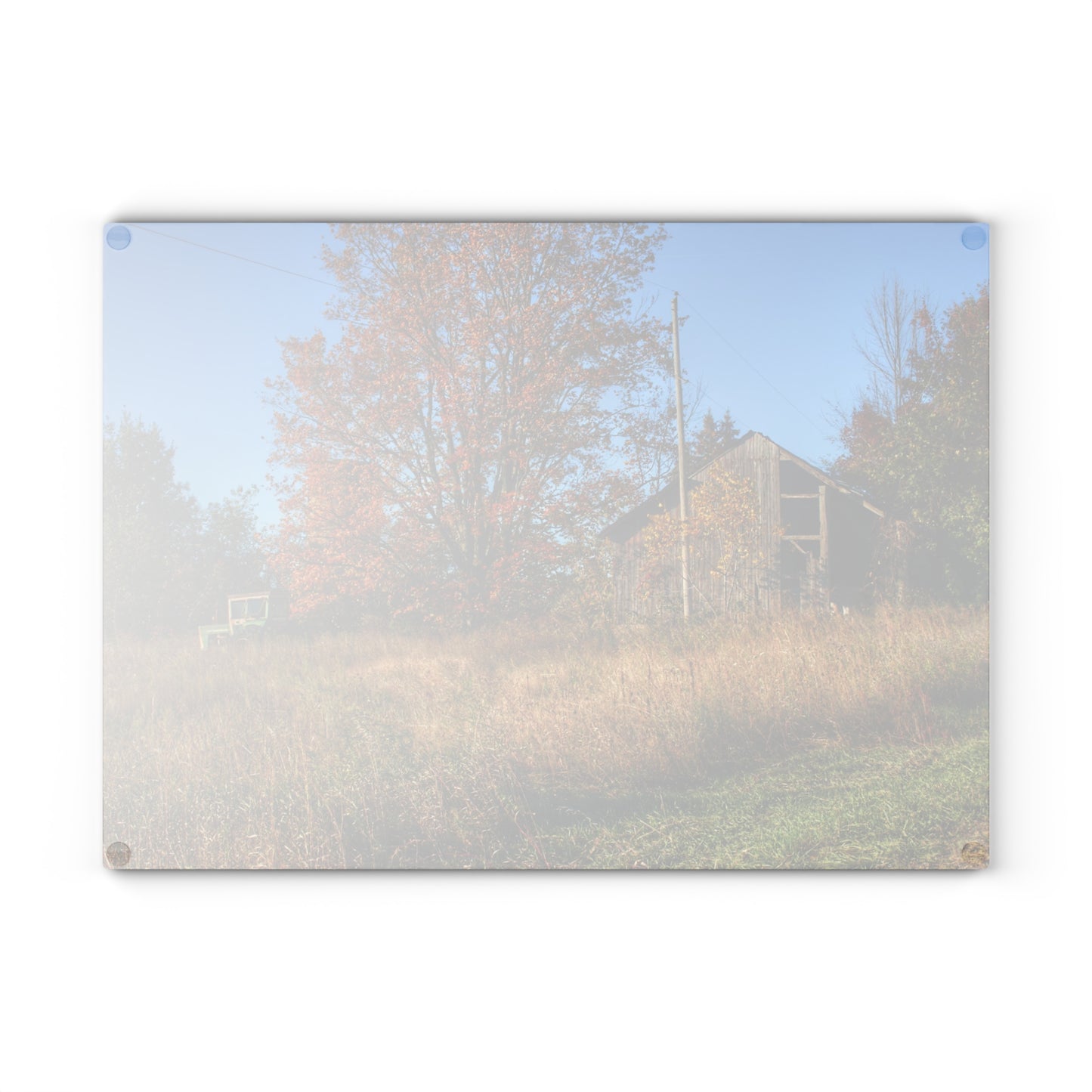 U R There Photography Clothier Road Grey Rustic Farmhouse Tempered-Glass Cutting Board