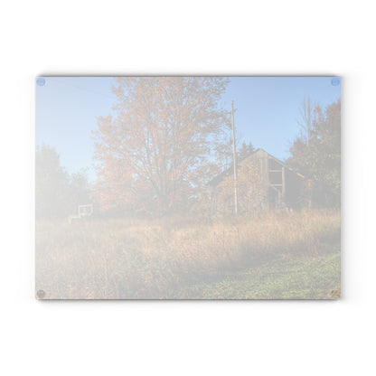 U R There Photography Clothier Road Grey Rustic Farmhouse Tempered-Glass Cutting Board