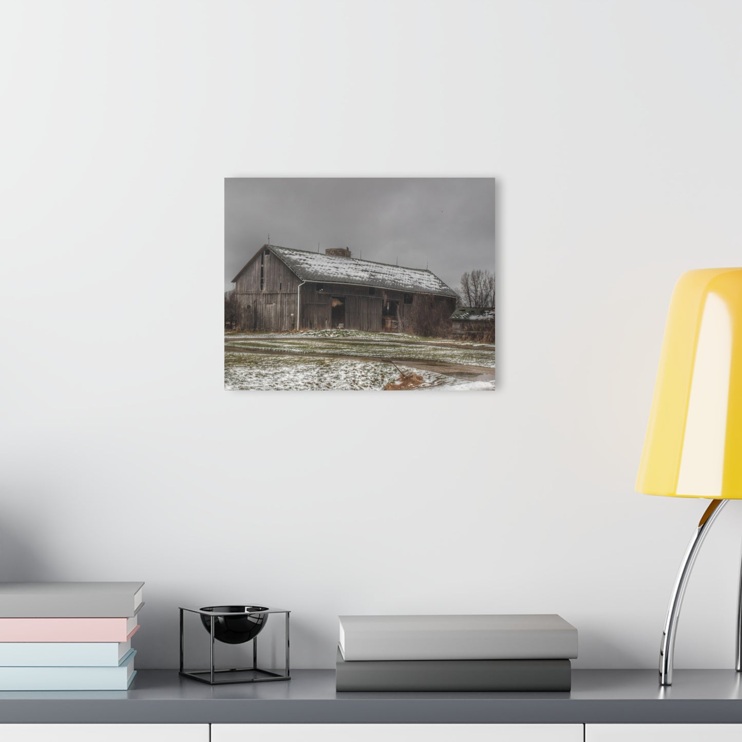 U R There Photography Wilder Road Grey in Spring Rustic Farmhouse Acrylic Wall Print