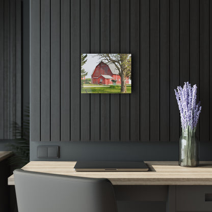 U R There Photography French Road Centennial Reds I Rustic Farmhouse Acrylic Wall Print