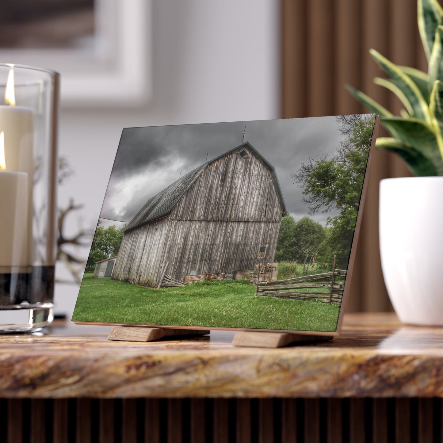 Attica Grey Rustic Farmhouse Decorative Ceramic Tile 6" × 8" Matte