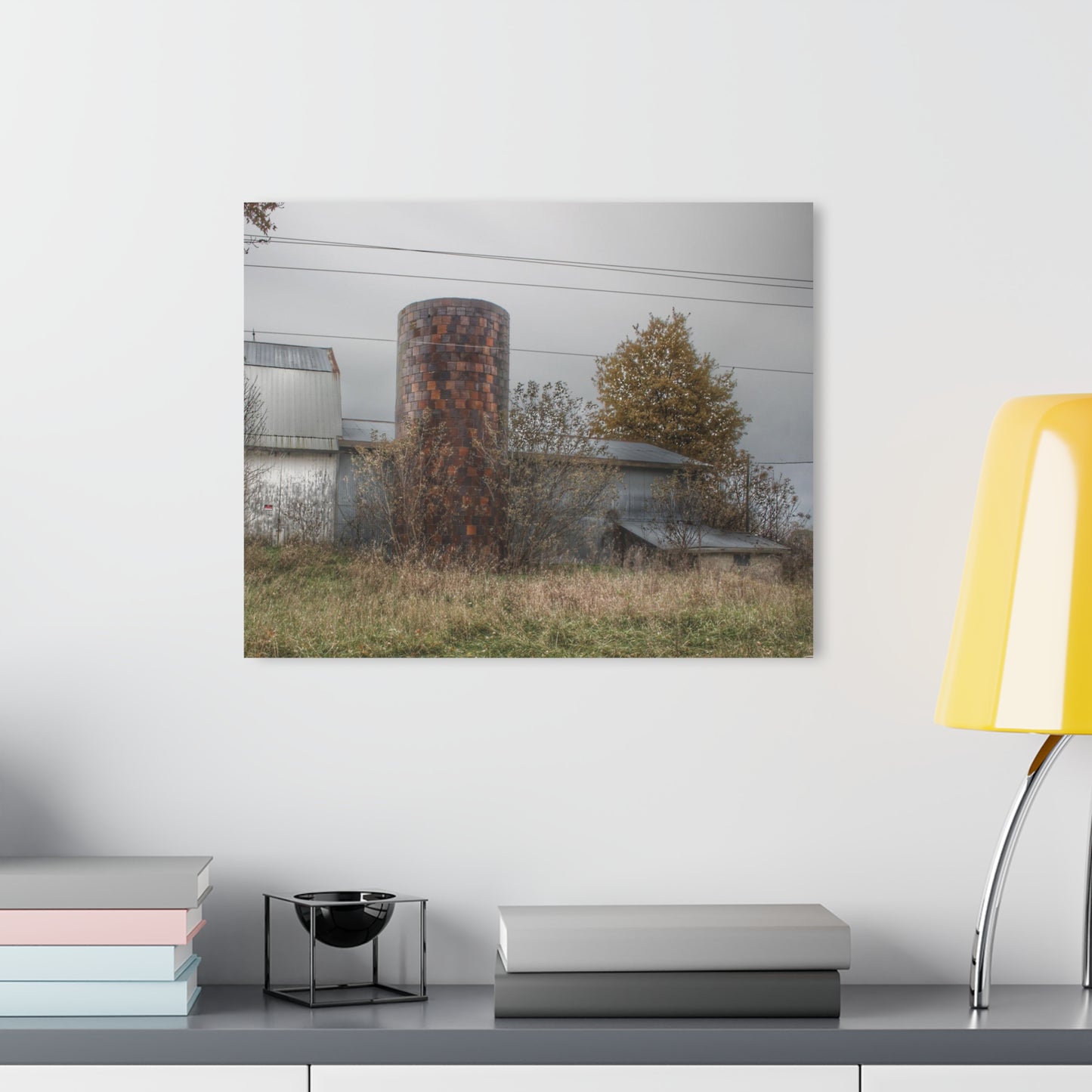 U R There Photography Bordman Road Grey Rustic Farmhouse Acrylic Wall Print