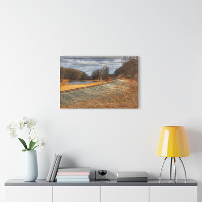 U R There Photography Aside the Tracks in Holly Rustic Farmhouse Acrylic Wall Print