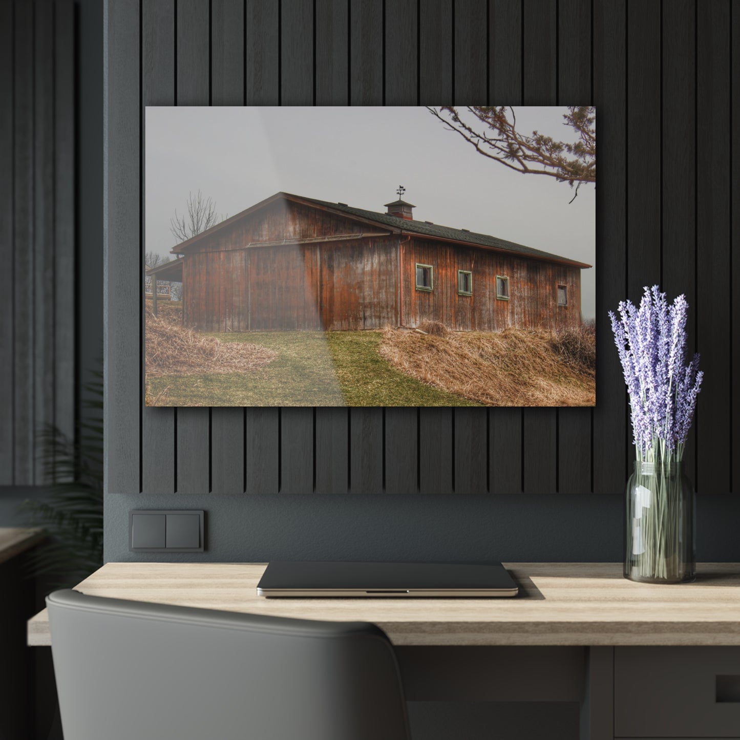 U R There Photography Blood Road Rusted Rustic Farmhouse Acrylic Wall Print