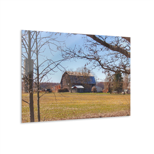 U R There Photography Rider Road Greys Rustic Farmhouse Acrylic Wall Print