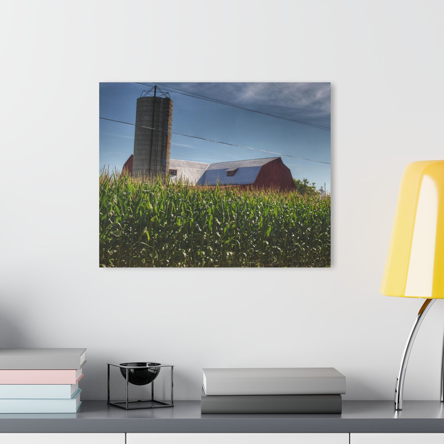 U R There Photography Above the Corn on Tuscola Road Rustic Farmhouse Acrylic Wall Print