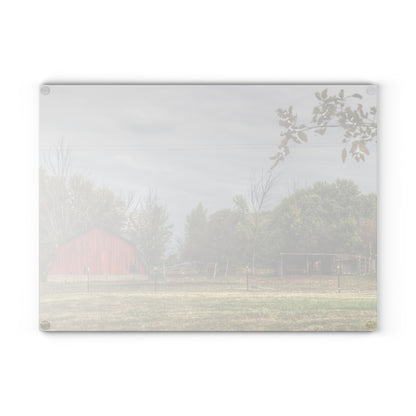 U R There Photography Petz Road Farm Rustic Farmhouse Tempered-Glass Cutting Board