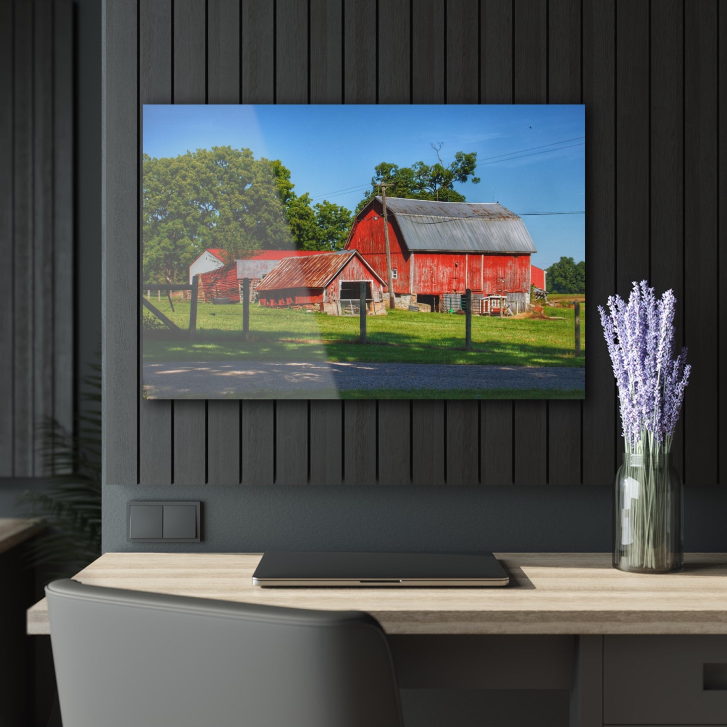 U R There Photography Frances Road Reds I Rustic Farmhouse Acrylic Wall Print