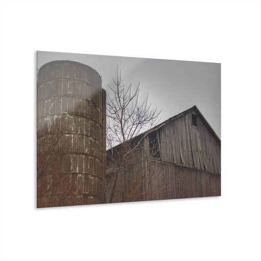U R There Photography Brandon Hill Grey Rustic Farmhouse Acrylic Wall Print