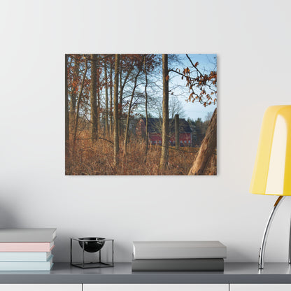 U R There Photography Blood Road Red II Rustic Farmhouse Acrylic Wall Print