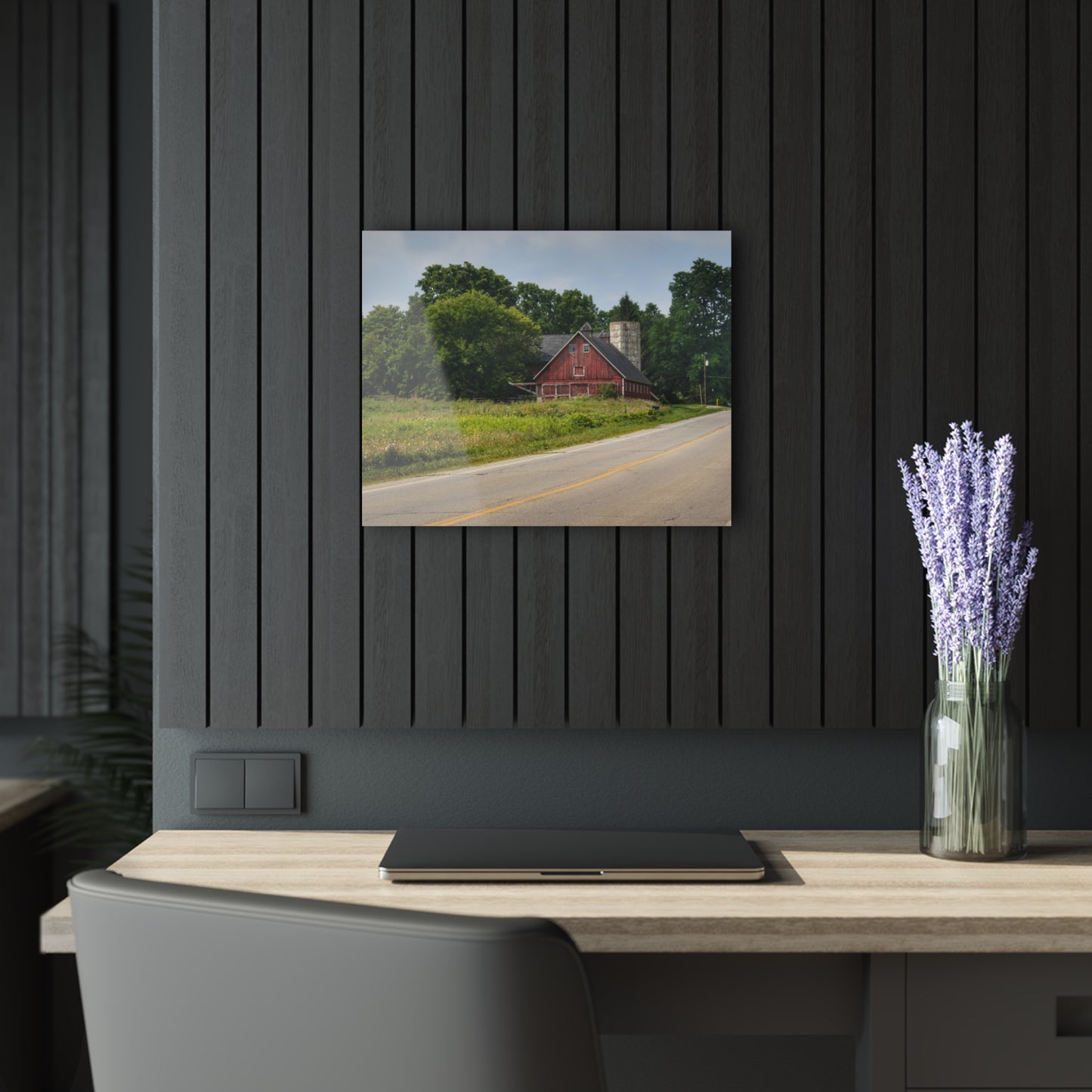 U R There Photography Metamora Red II Rustic Farmhouse Acrylic Wall Print