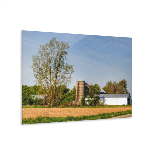 U R There Photography Deckerville Road Hidden Grey Rustic Farmhouse Acrylic Wall Print