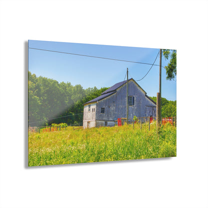 U R There Photography Greenwood Road Whitewash Grey Rustic Farmhouse Acrylic Wall Print