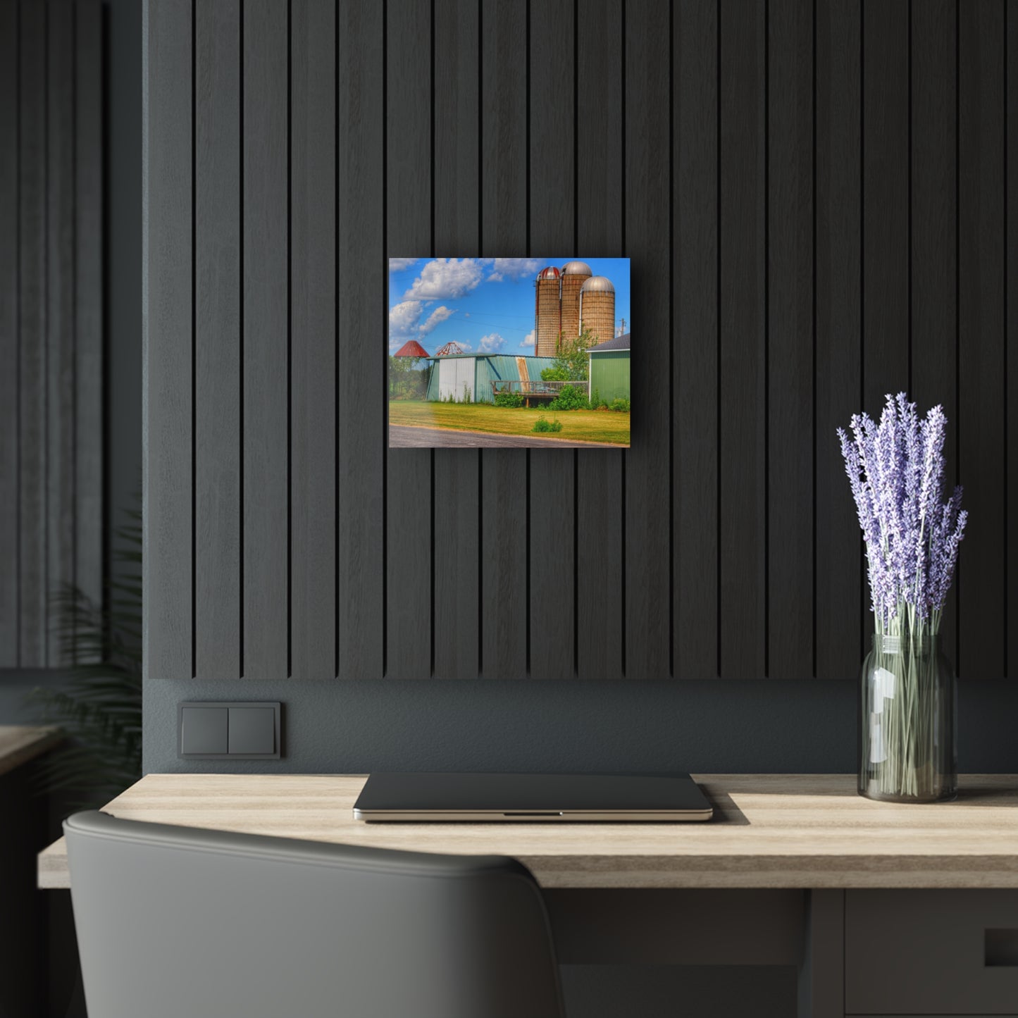 U R There Photography Morrish Road Silos I Rustic Farmhouse Acrylic Wall Print