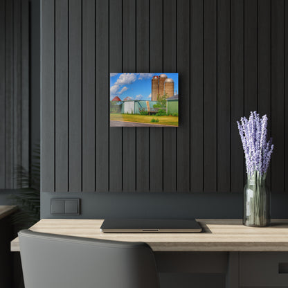 U R There Photography Morrish Road Silos I Rustic Farmhouse Acrylic Wall Print