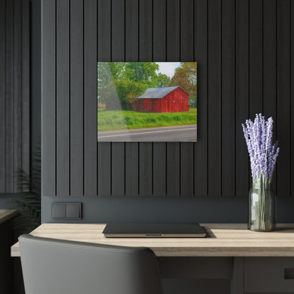 U R There Photography M-25 Little Red Rustic Farmhouse Acrylic Wall Print