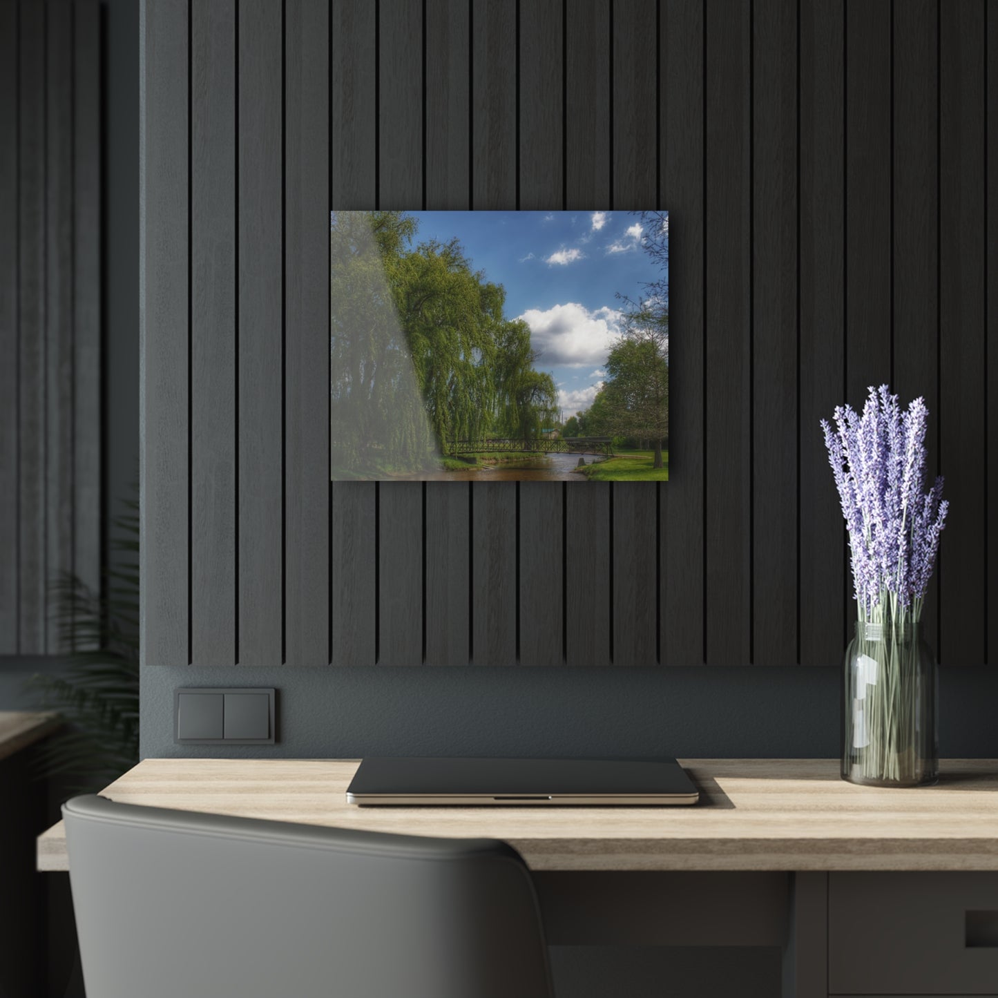 U R There Photography Cramton Park Bridge in Lapeer Rustic Farmhouse Acrylic Wall Print