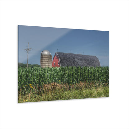 U R There Photography North Lake Pleasant Red Above the Corn Rustic Farmhouse Acrylic Wall Print