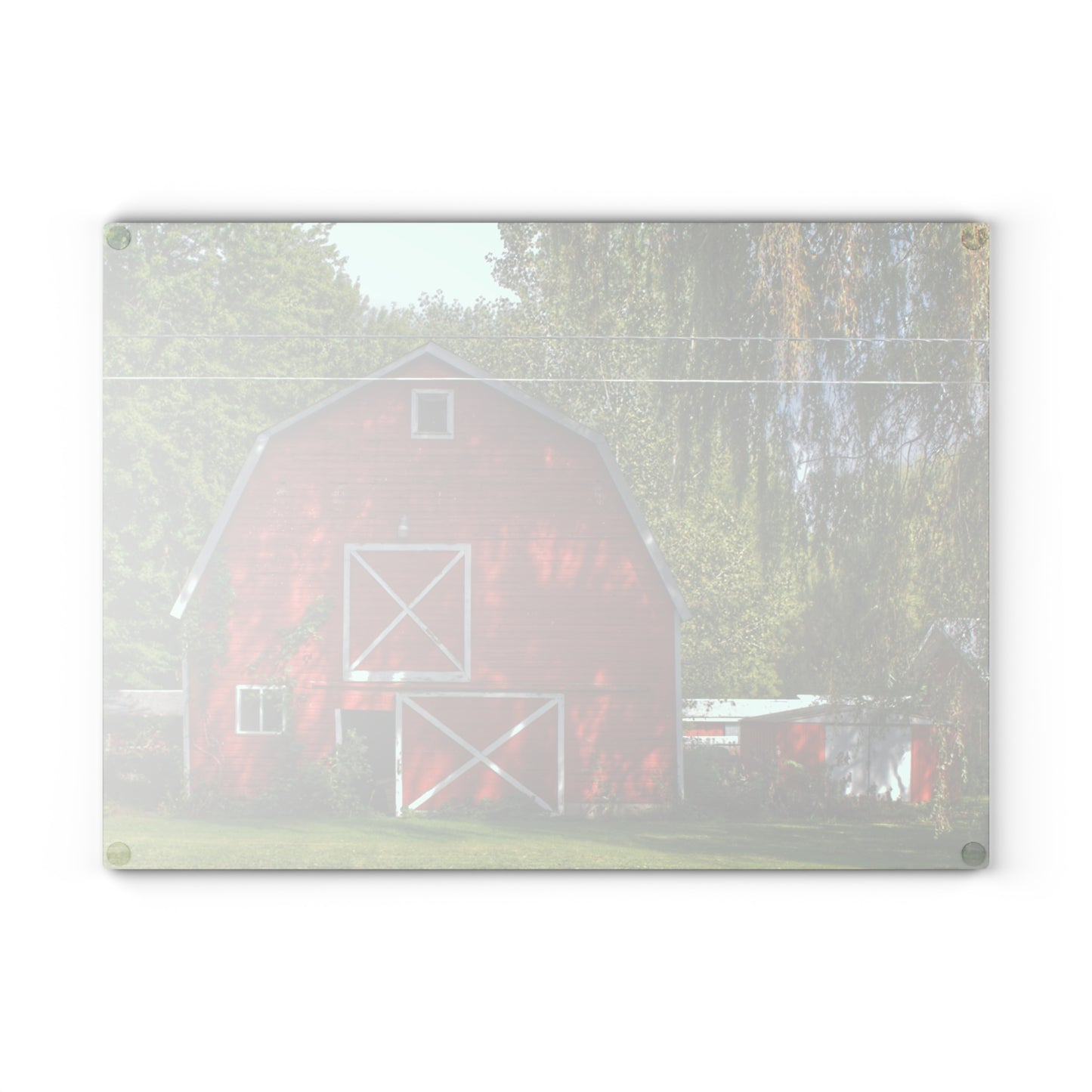 Barn Boutique Rustic Tempered-Glass Cutting Board| Henderson Road Red I