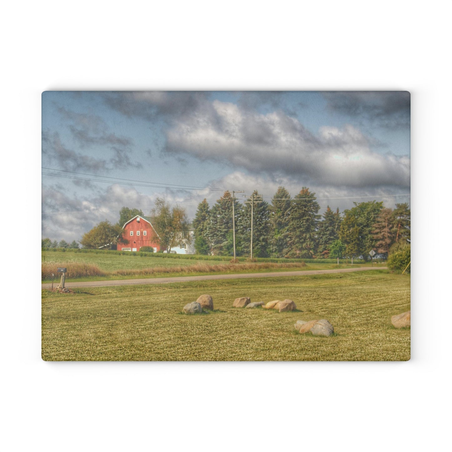 Barn Boutique Rustic Tempered-Glass Cutting Board| Across the Road