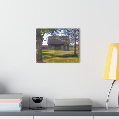 U R There Photography Newark Road Tilted Grey II Rustic Farmhouse Acrylic Wall Print