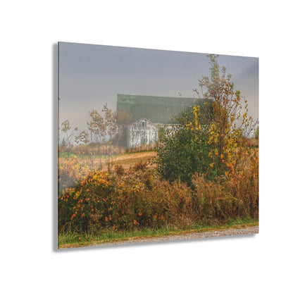 U R There Photography Hill Road White Rustic Farmhouse Acrylic Wall Print