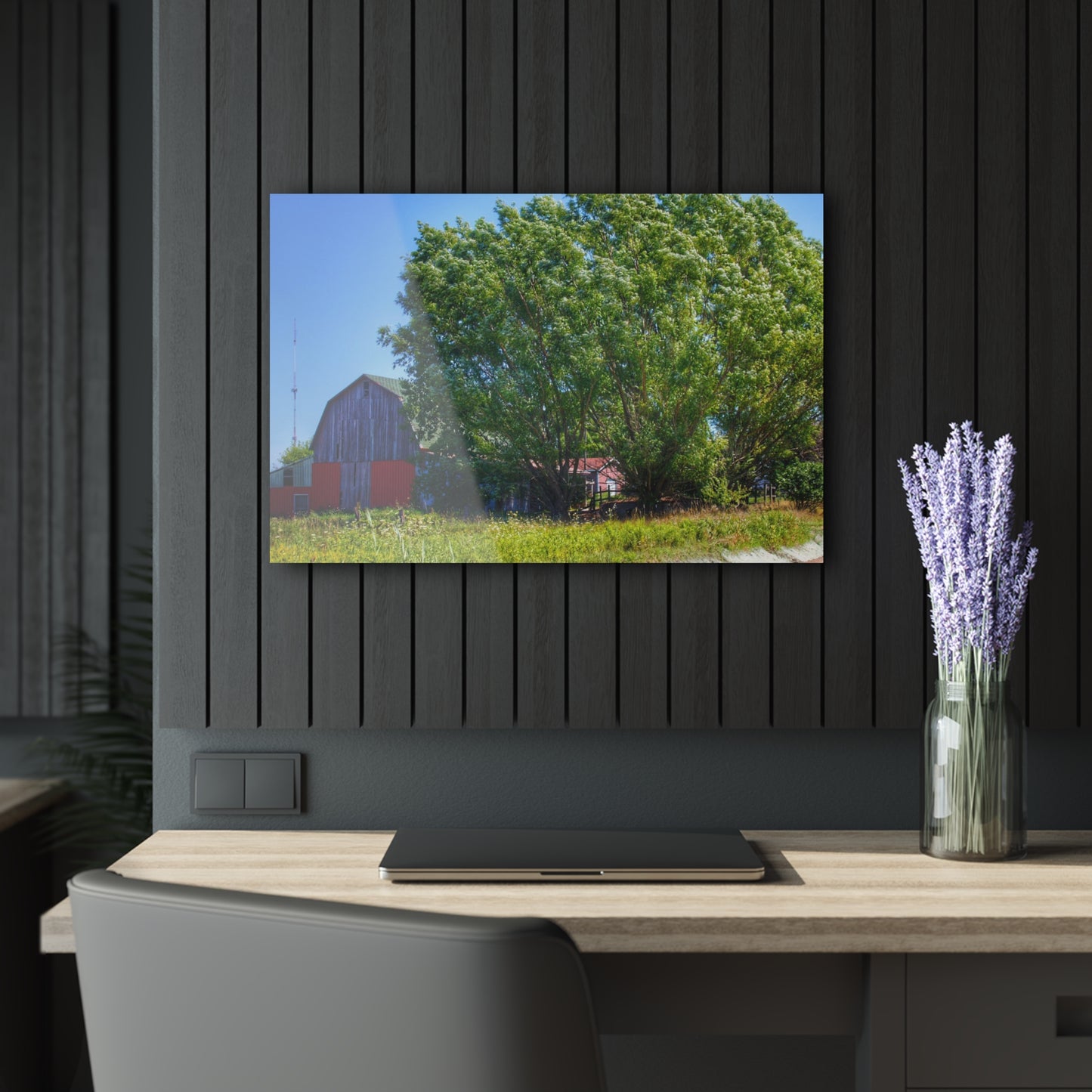 U R There Photography East Farrand Grey Rustic Farmhouse Acrylic Wall Print