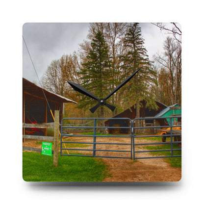 U R There Photography Castle Roadside Greys Rustic Farmhouse Wall Clock