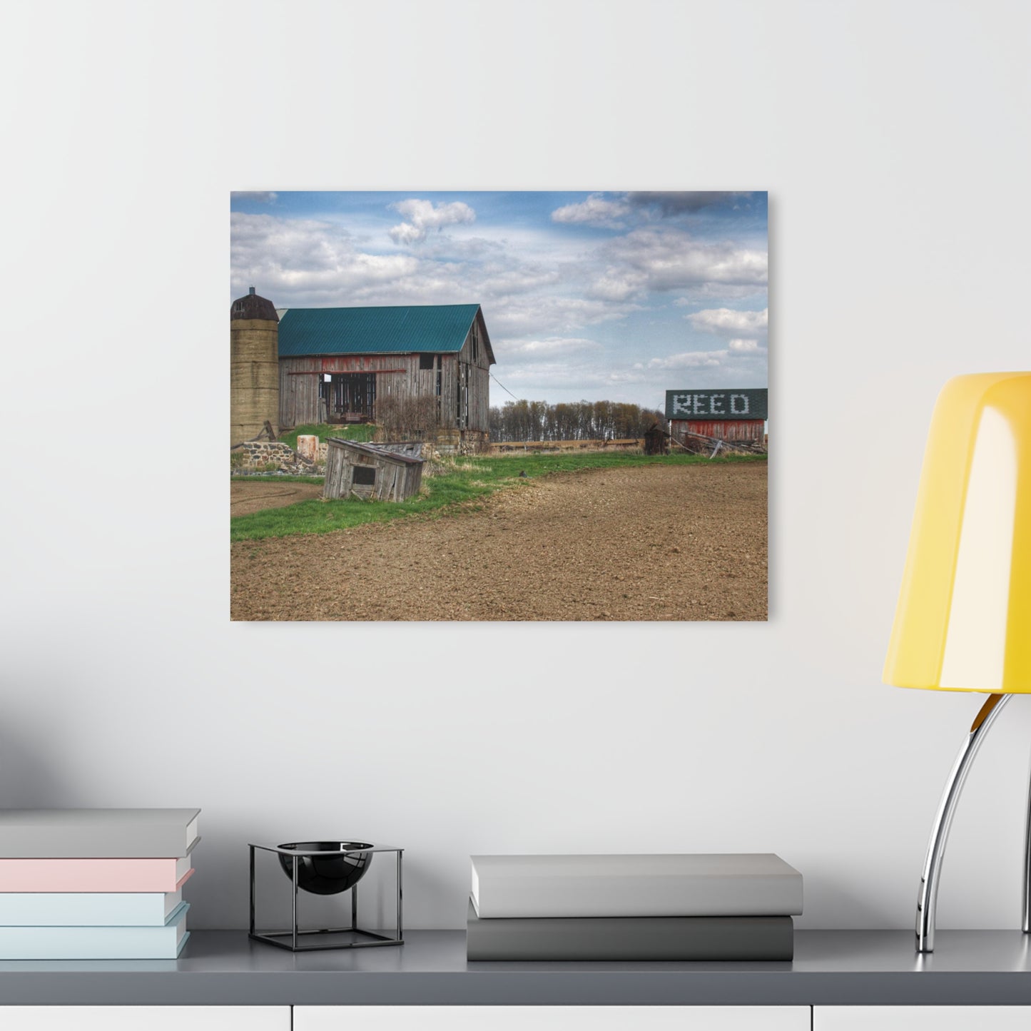 U R There Photography Cedar Creek Road Reds Rustic Farmhouse Acrylic Wall Print