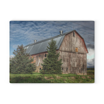 U R There Photography North Irish Red III Rustic Farmhouse Tempered-Glass Cutting Board