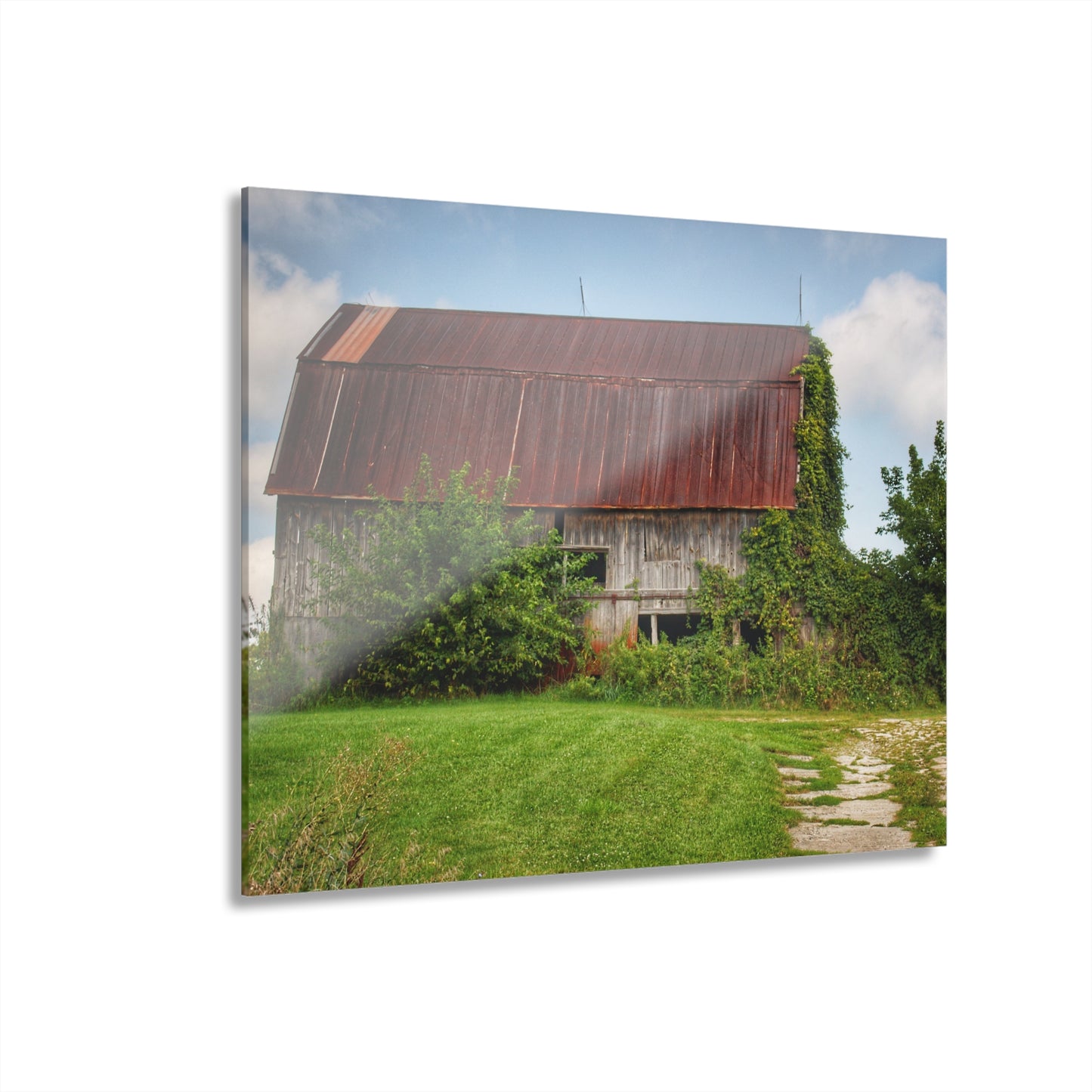 U R There Photography Grey Road Rusted I Rustic Farmhouse Acrylic Wall Print