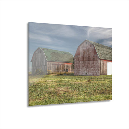 U R There Photography Vassar Twin Reds Rustic Farmhouse Acrylic Wall Print