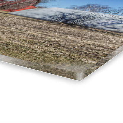 U R There Photography German Road Reds Rustic Farmhouse Acrylic Wall Print