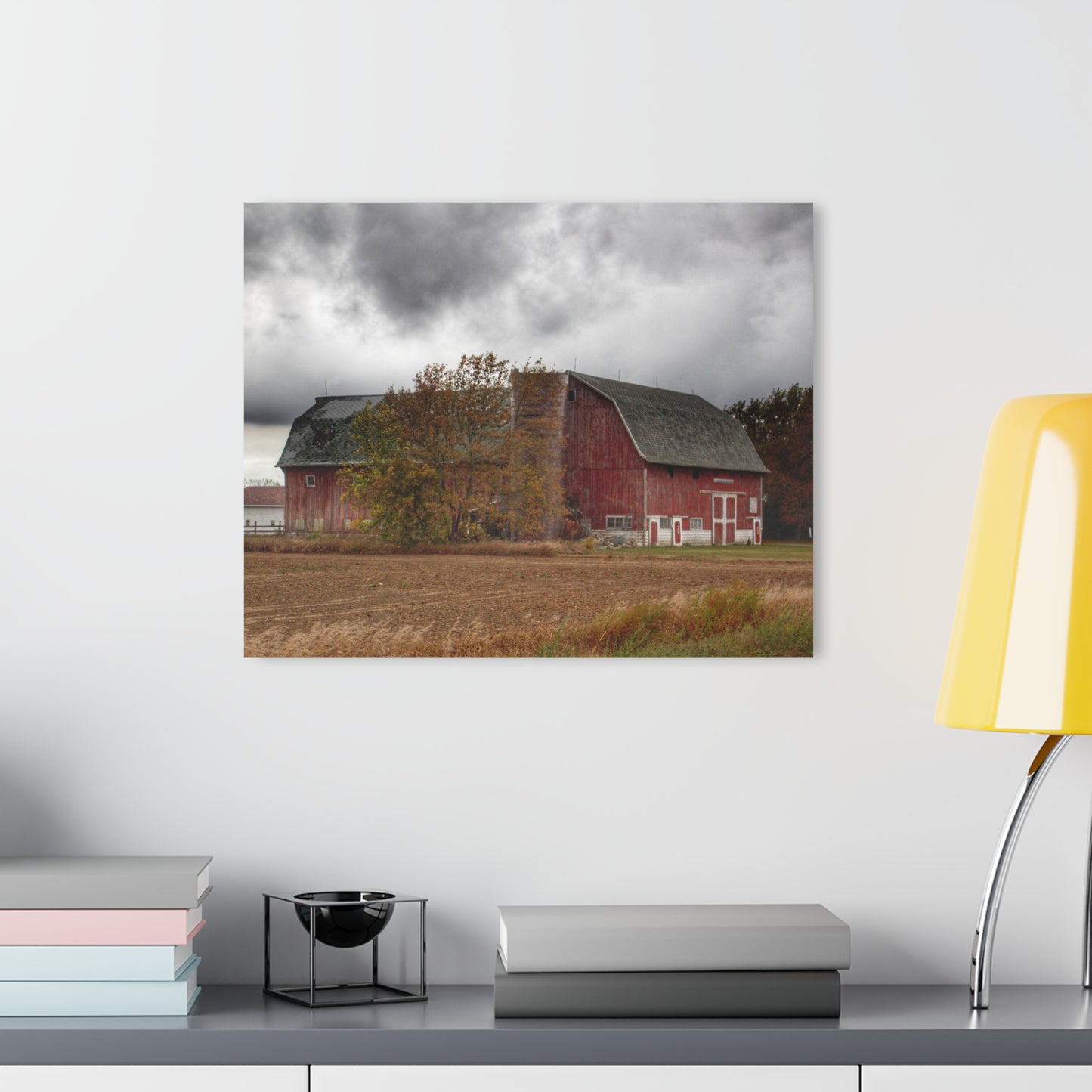 U R There Photography Hinson Road Reds II Rustic Farmhouse Acrylic Wall Print