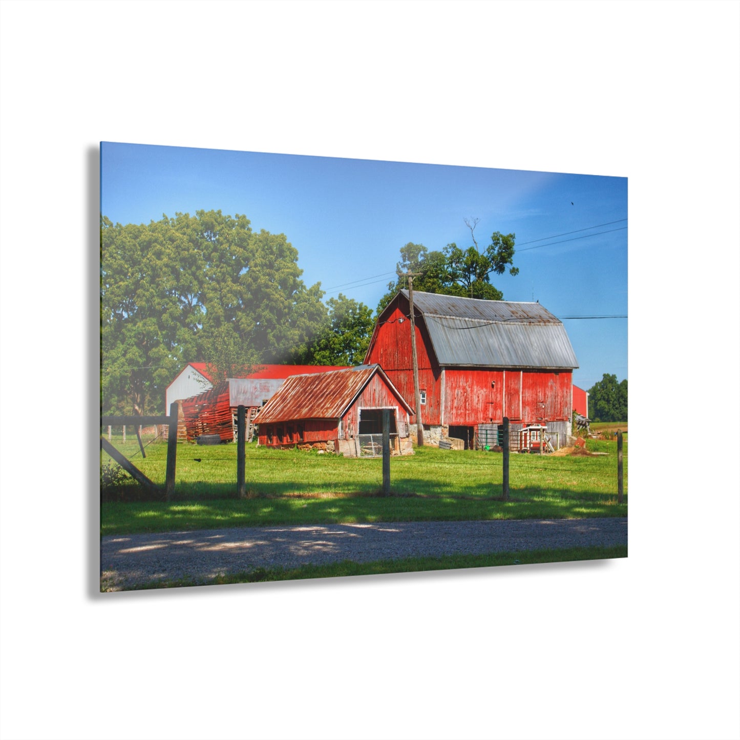 U R There Photography Frances Road Reds I Rustic Farmhouse Acrylic Wall Print