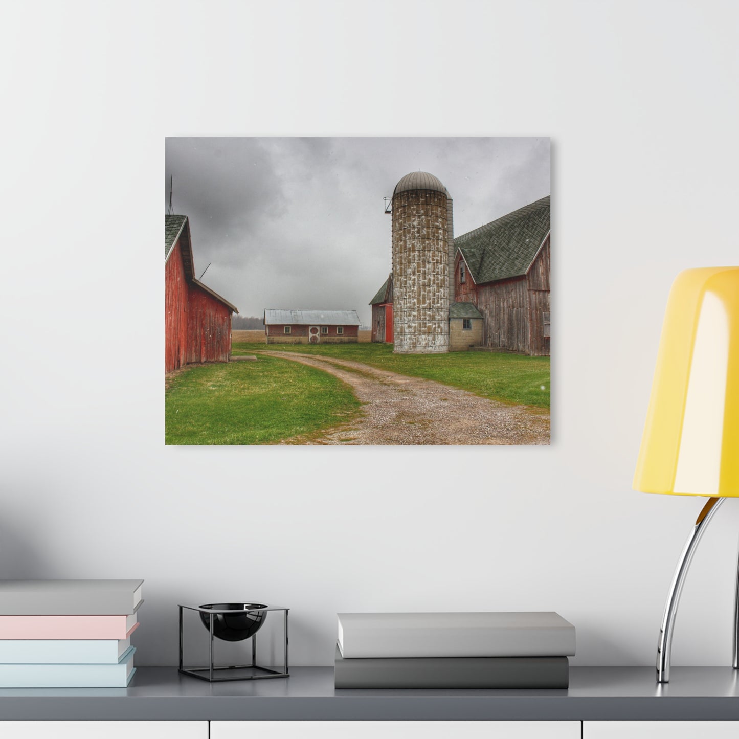 U R There Photography Roedel Roadside Reds II Rustic Farmhouse Acrylic Wall Print