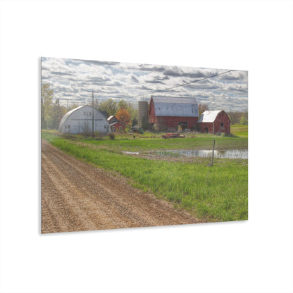U R There Photography McDowell Road Reds II Rustic Farmhouse Acrylic Wall Print