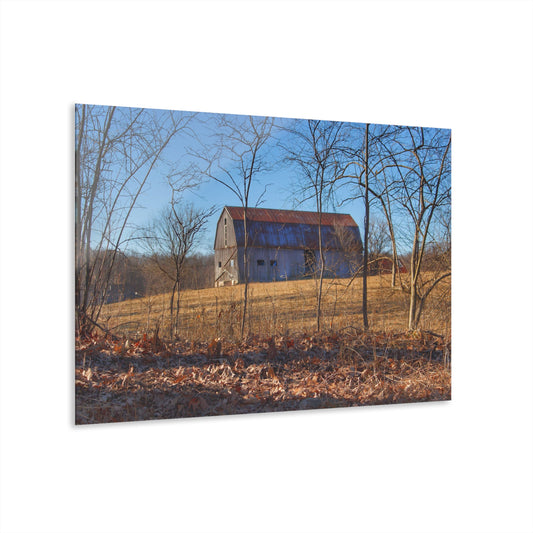 U R There Photography Demode Road Grey Rustic Farmhouse Acrylic Wall Print