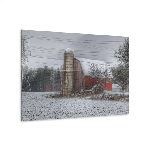 U R There Photography Arbela Road Red Rustic Farmhouse Acrylic Wall Print
