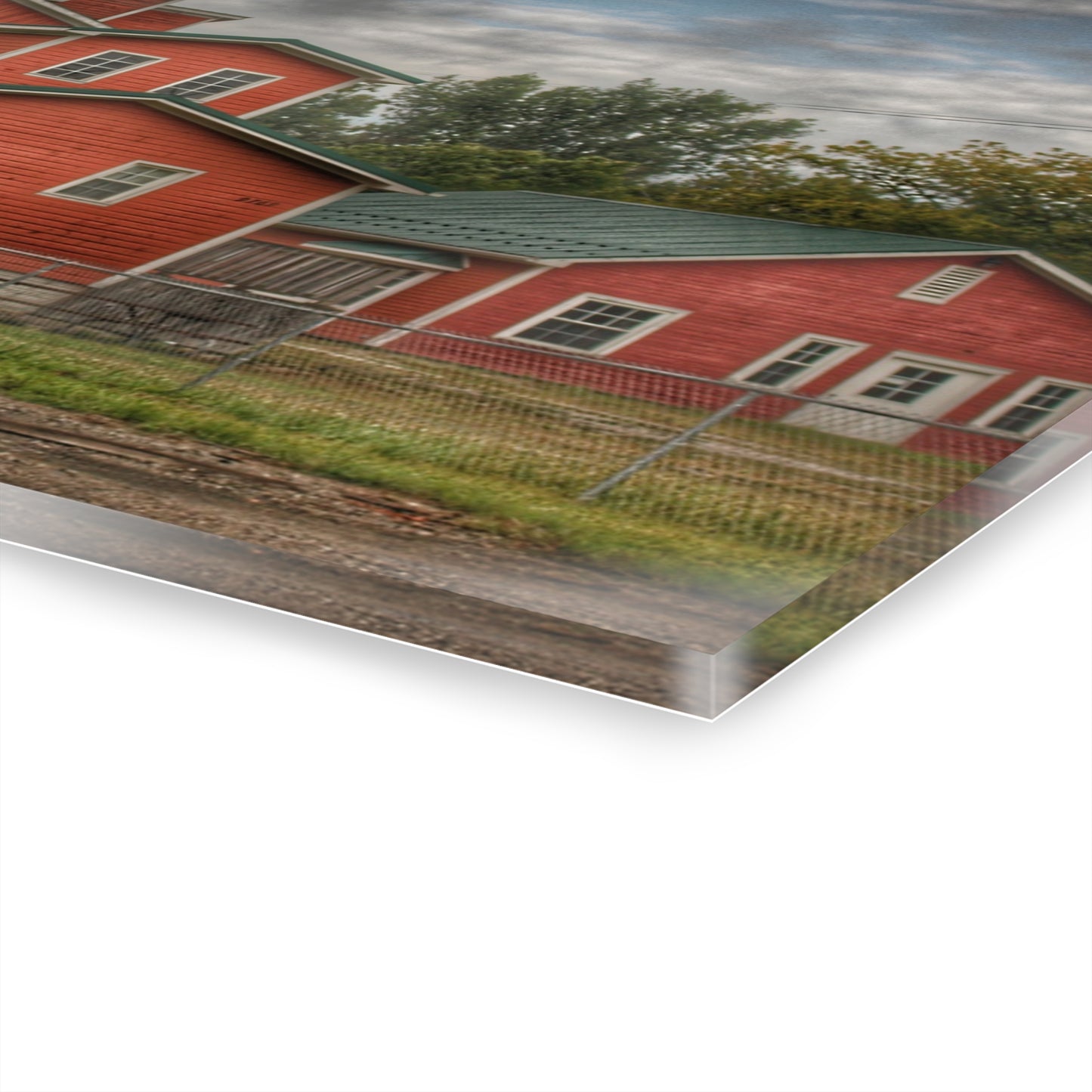 U R There Photography Aside the Tracks in Clifford Rustic Farmhouse Acrylic Wall Print