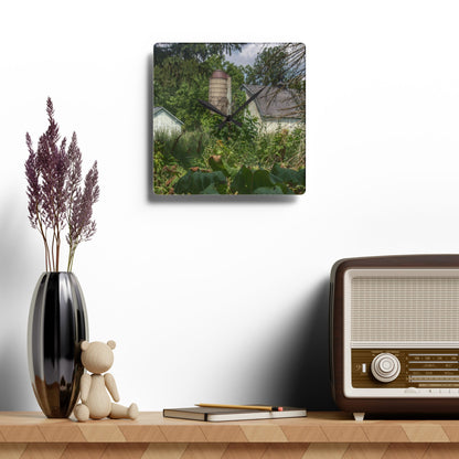 Rustic Farmhouse Wall Clock featuring Clark Road Hidden