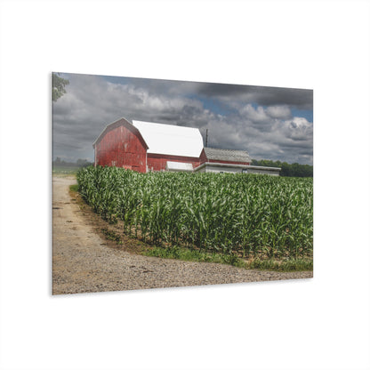 U R There Photography Millington Road Reds Rustic Farmhouse Acrylic Wall Print