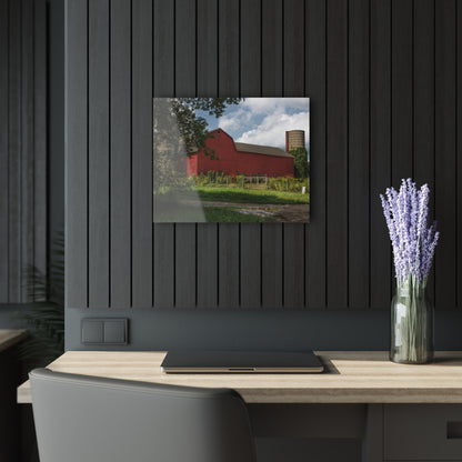 U R There Photography Metamora Road Red Rustic Farmhouse Acrylic Wall Print